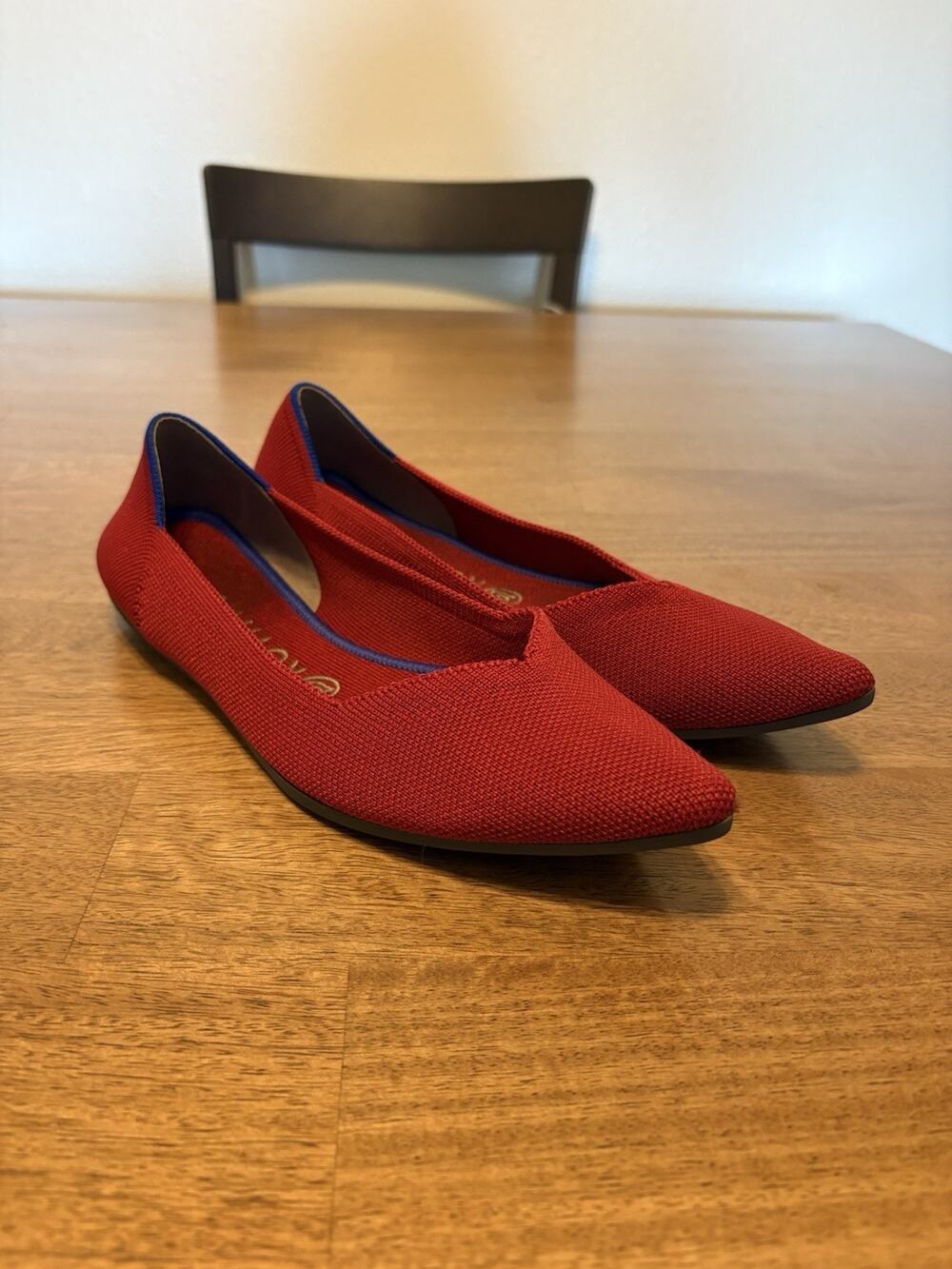 Rothy’s The Point II Slip On Ballet Flats Lollipop Red Women’s Size 9 US